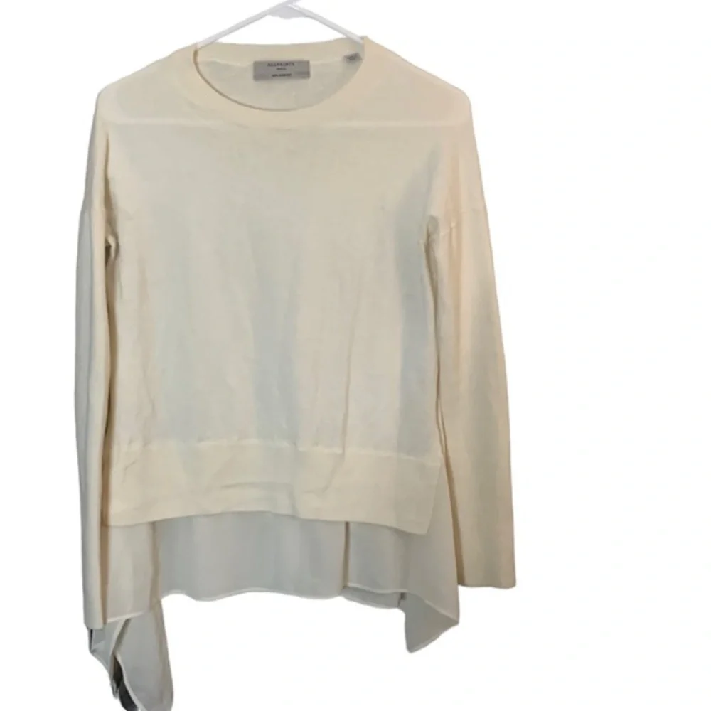 All Saints Libby Crew Neck Merino Wool Sweater Size Small - Picture 2 of 9